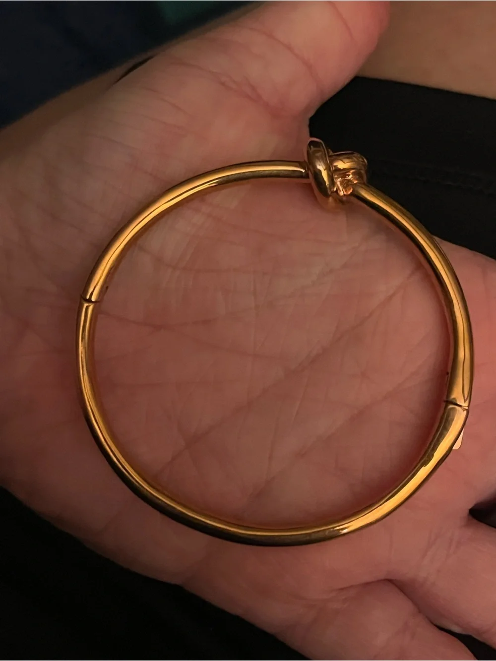 Kate Spade Gold Knot Hinged Bangle Bracelet